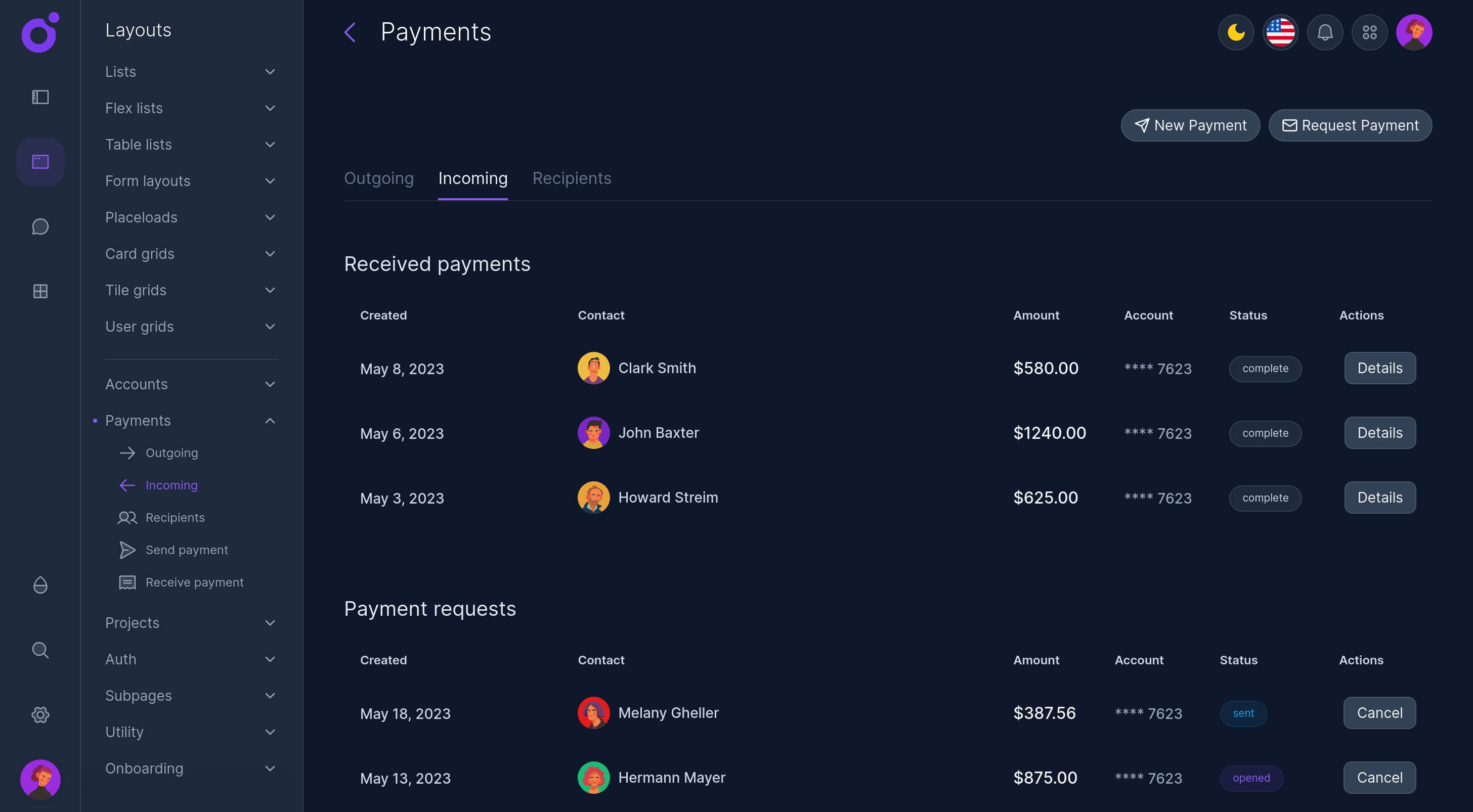 Tairo - Incoming payments