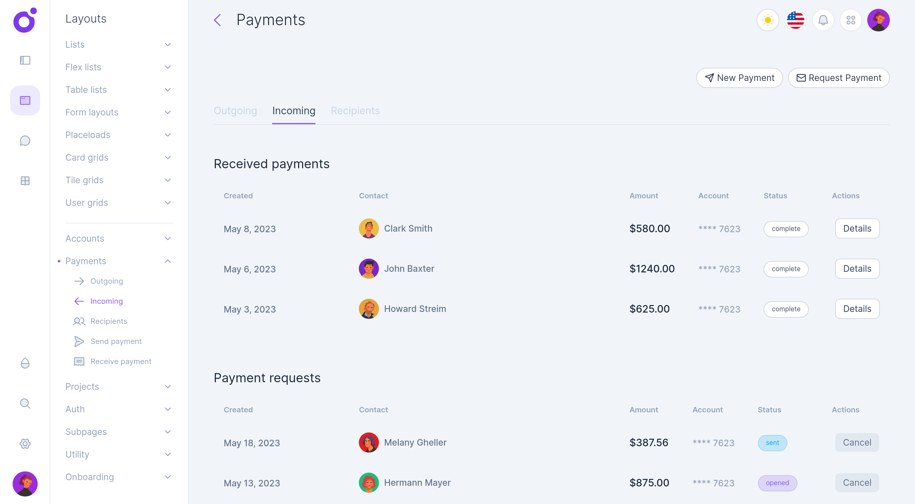 Tairo - Incoming payments